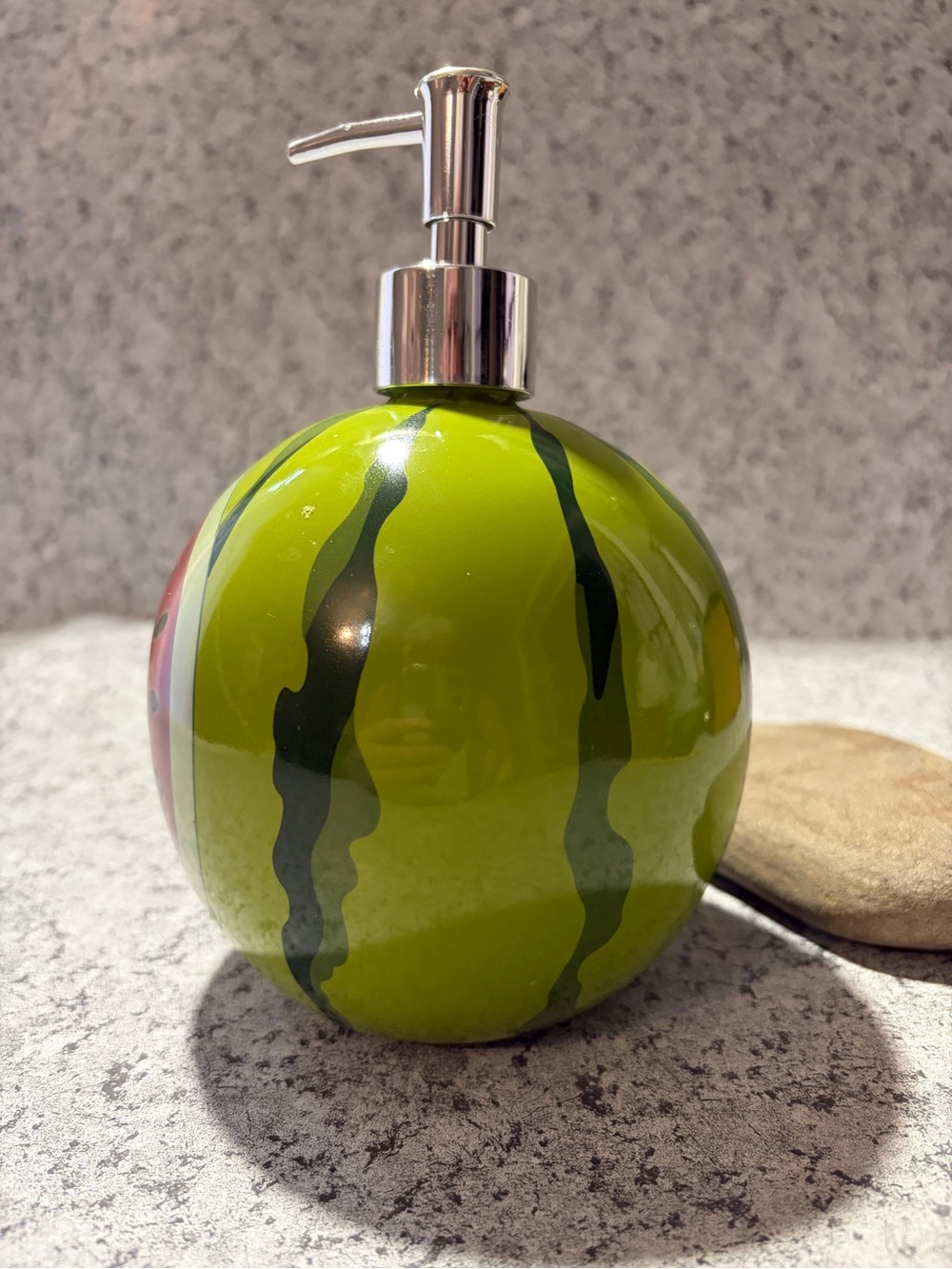 Decorative Watermelon Hand Soap & Lotion Dispenser with Chrome Pump - Picture 2 of 6